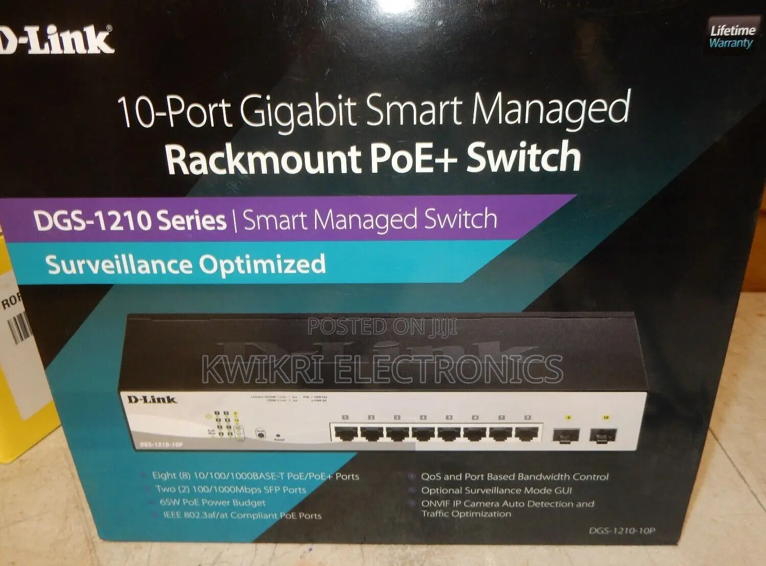DGS-1210-10P PoE Switch – 8-Port Gigabit Smart Managed With 2 SFP