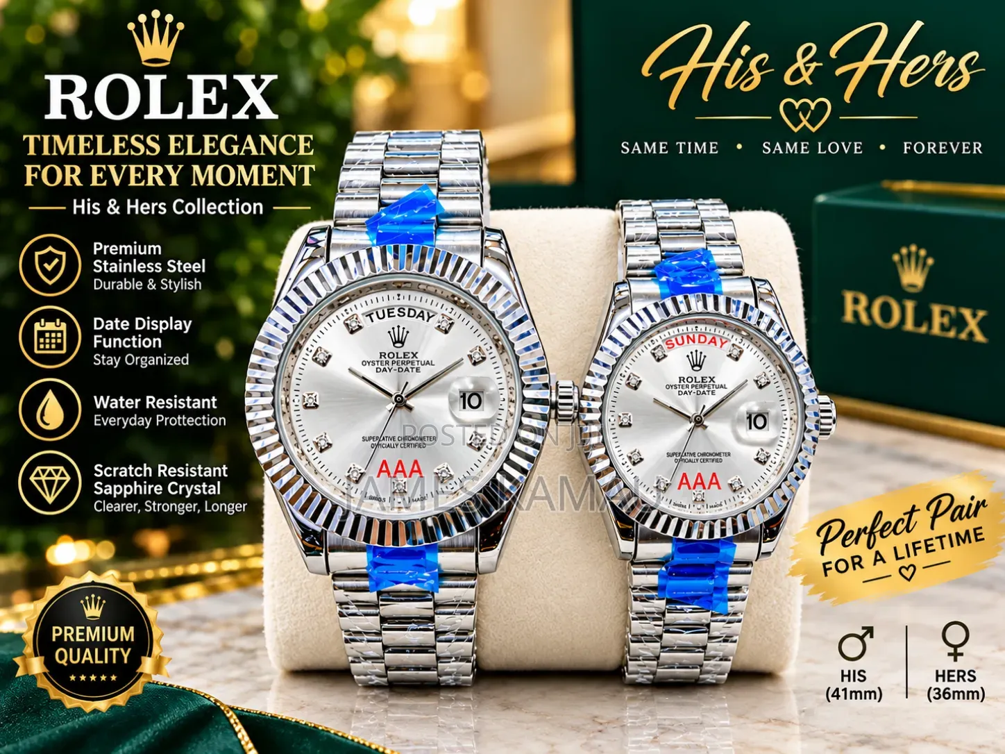 Couples Elegant Rolex Watches