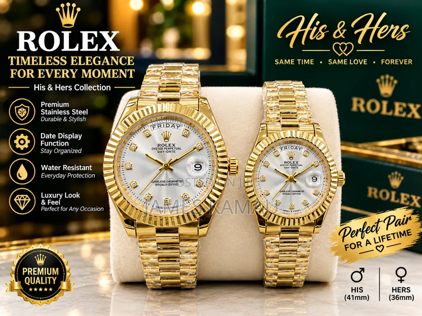 Couples Elegant Rolex Watches