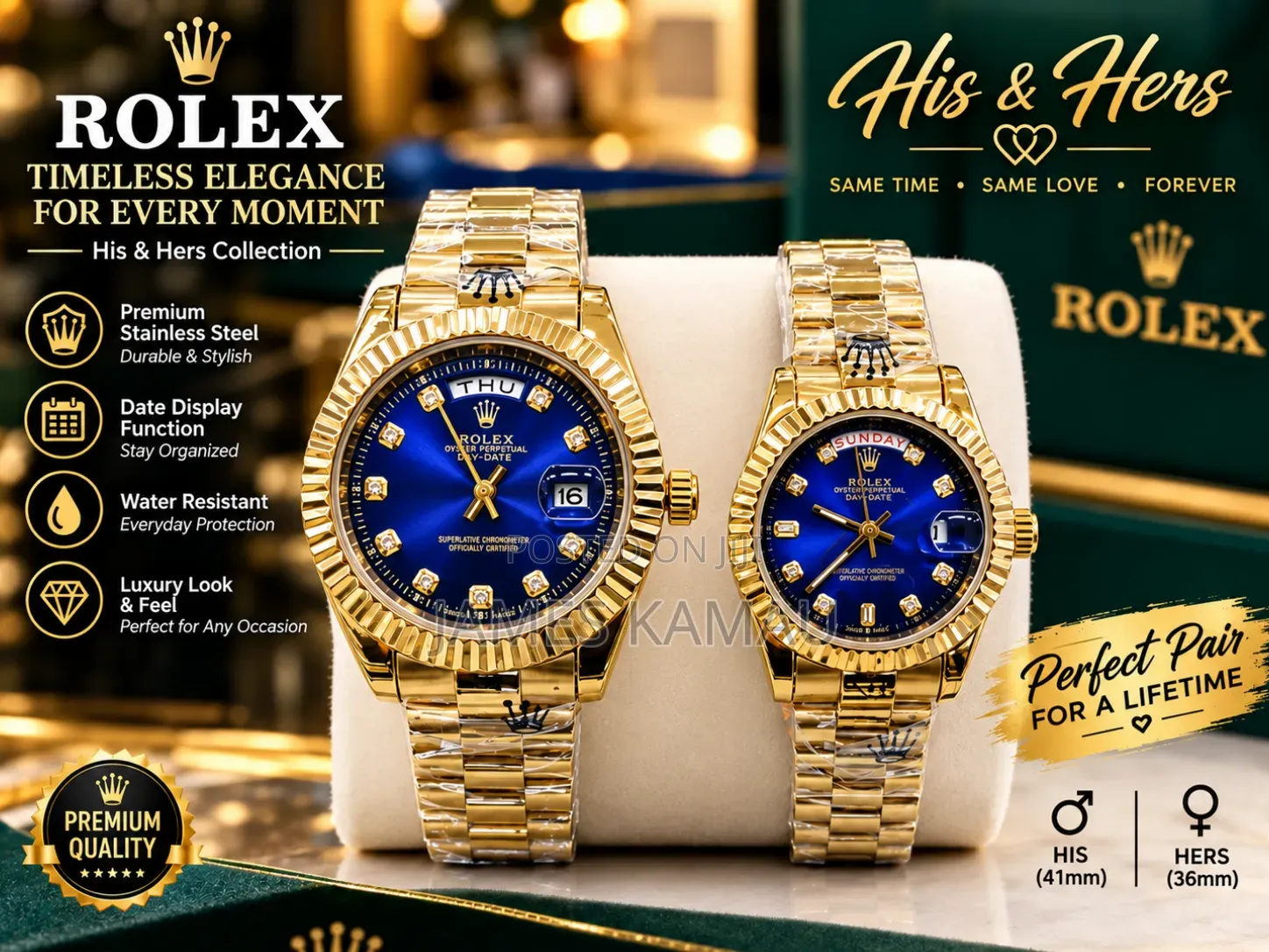 Couples Elegant Rolex Watches