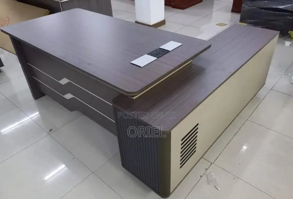 Executive Office Desk : 1800MM Executive L-Shaped Work Table