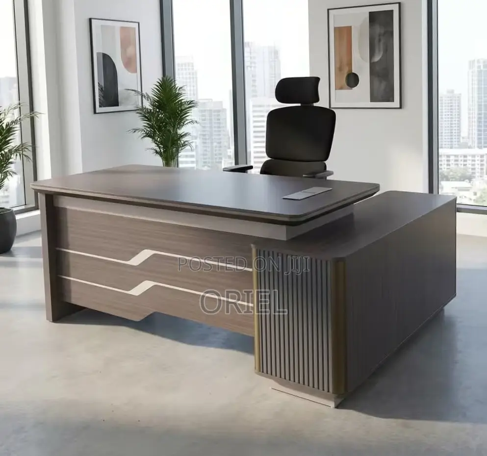 Executive Office Desk : 1800MM Executive L-Shaped Work Table