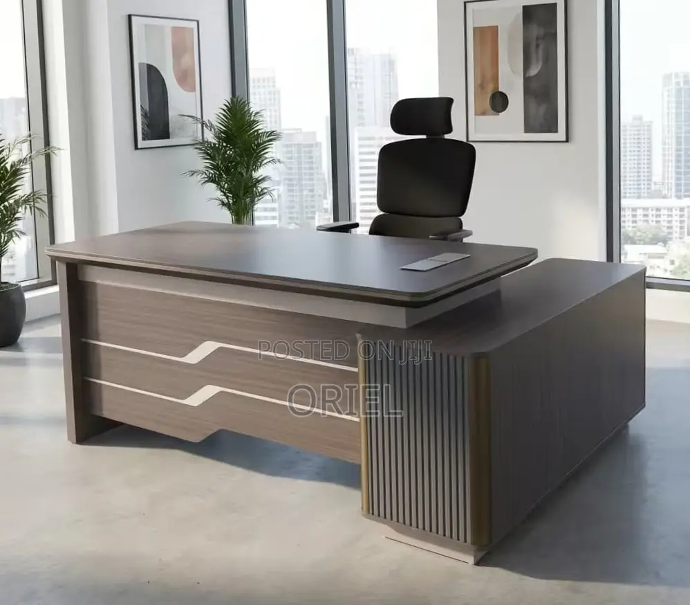 Executive Office Desk : 1800MM Executive L-Shaped Work Table