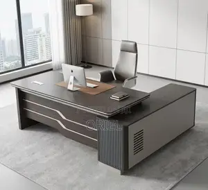 Executive Office Desk : 1800MM Executive L-Shaped Work Table