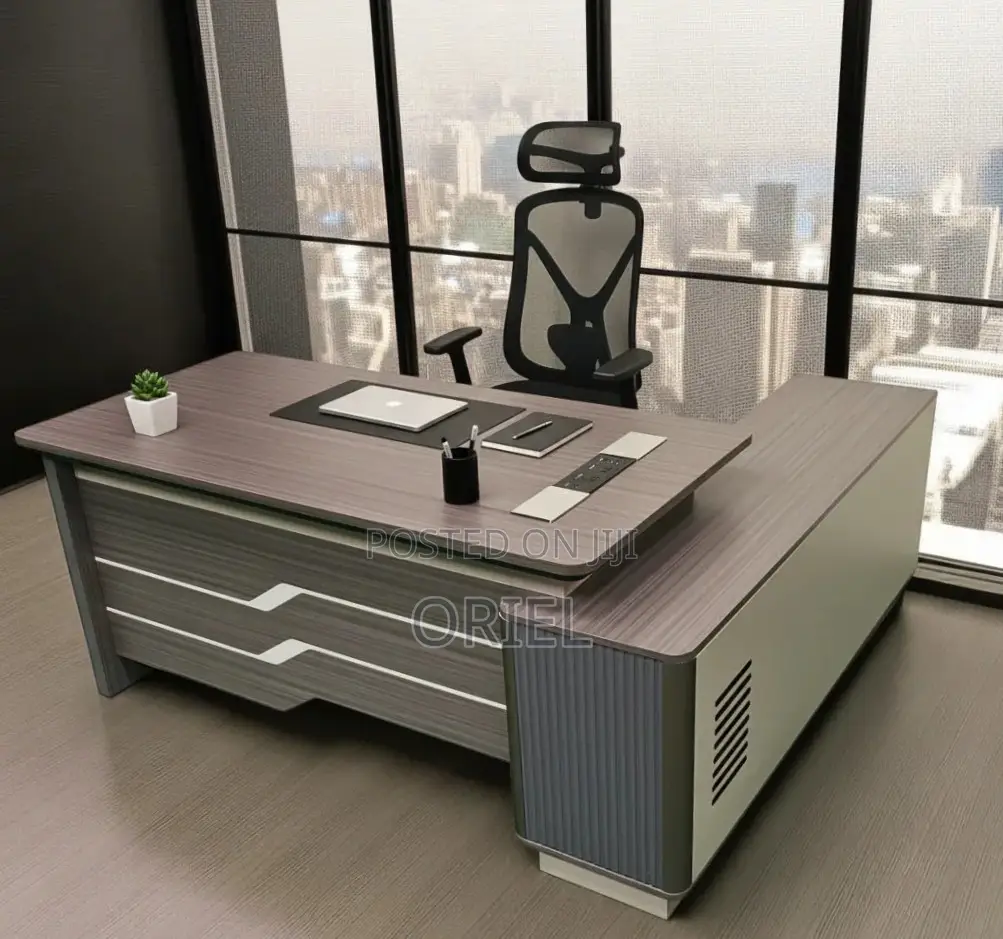 Executive Office Desk : 1800MM Executive L-Shaped Work Table