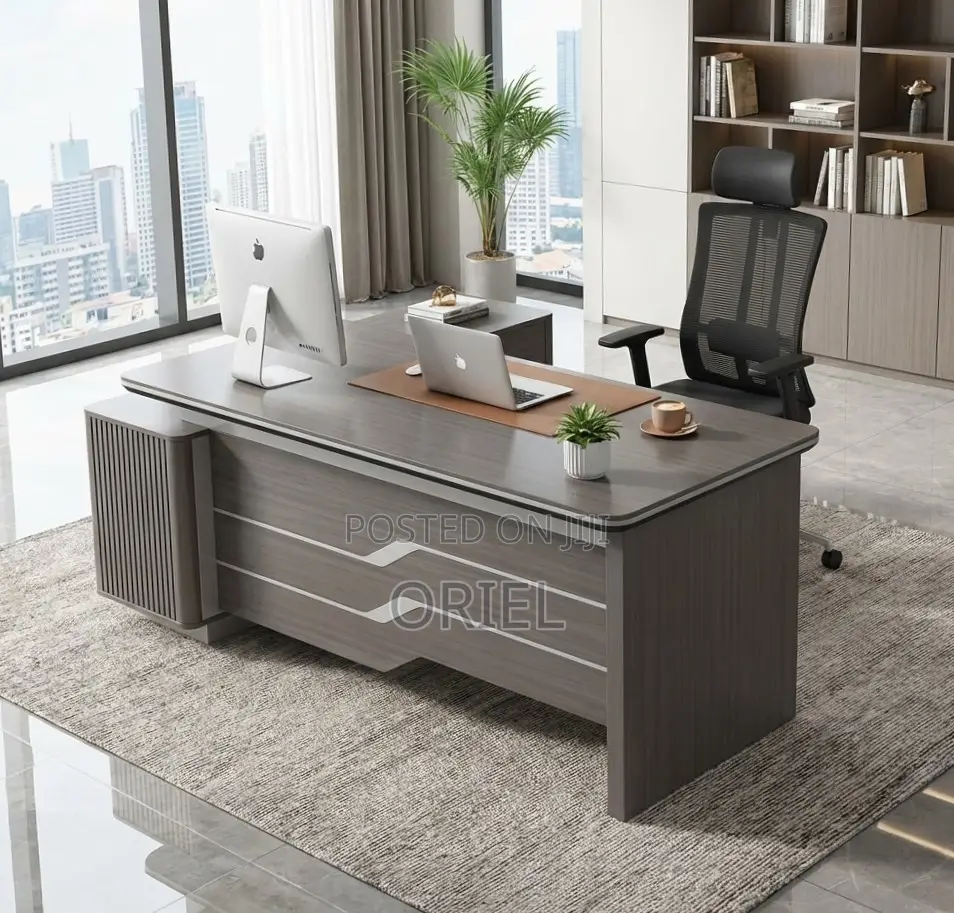 Executive Office Desk : 1800MM Executive L-Shaped Work Table