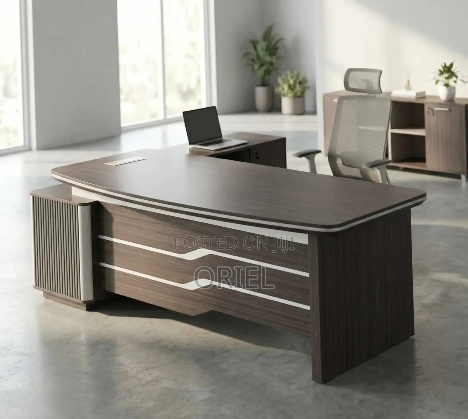 Executive Office Desk : 1800MM Executive L-Shaped Work Table