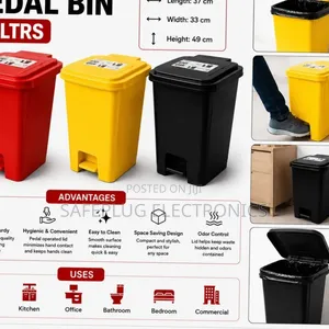 30L Colour Coded Pedal Waste Bin for Medical Office Use
