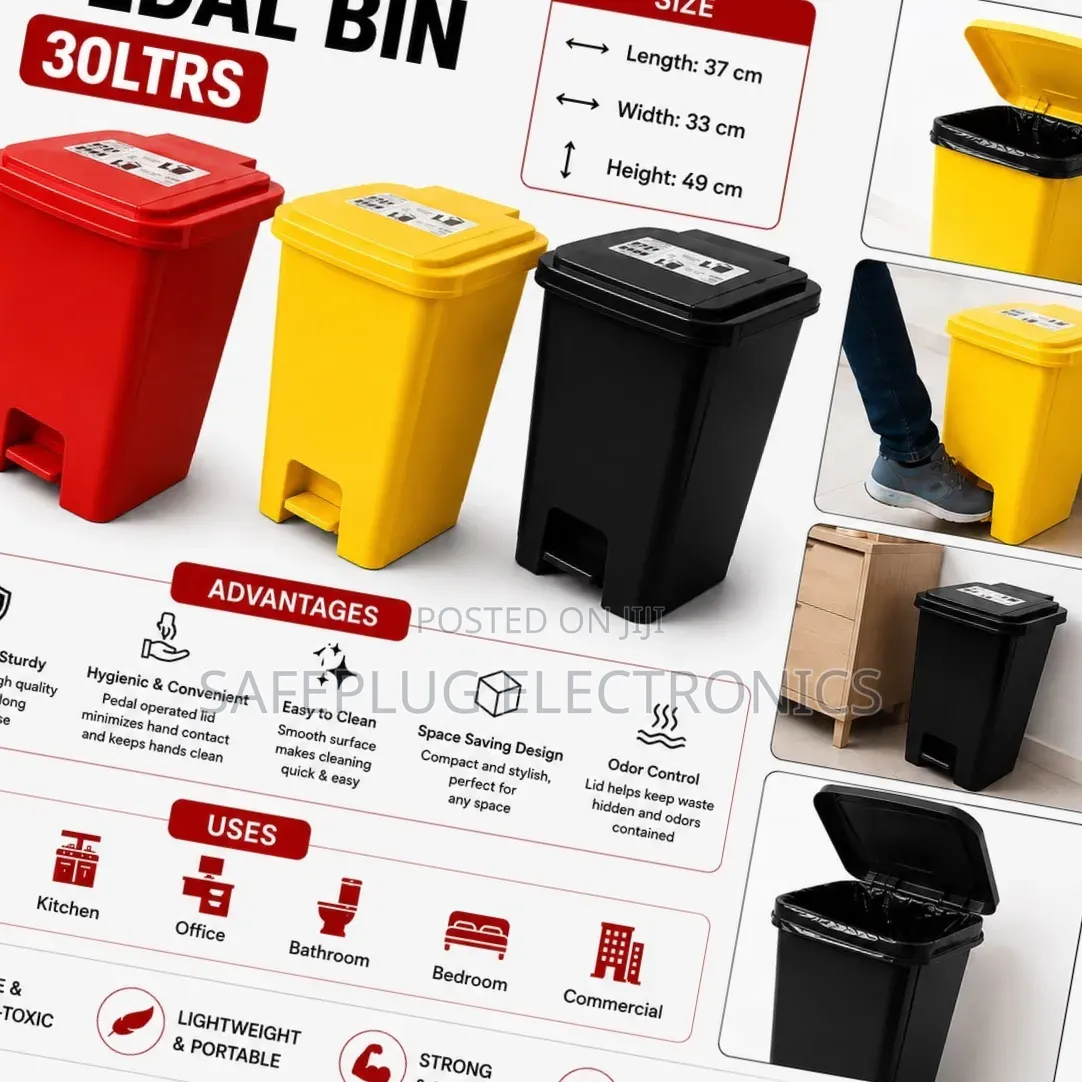 30 Litres Hygiene Waste Bin With Pedal Opening