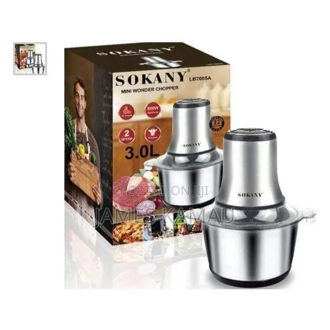 Sokany 3L Stainless Food Chopper, Blender Meat Grinder
