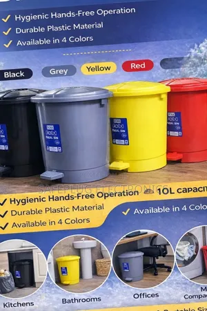 10 Litres Hands-Free Plastic Pedal Bin