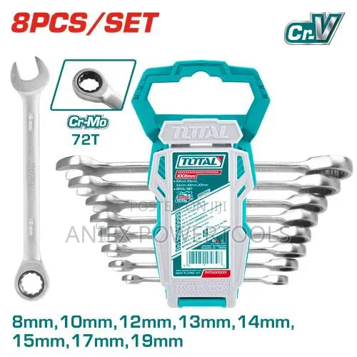 Total THT102RK086 8 PCS Ratchet Spanner Set
