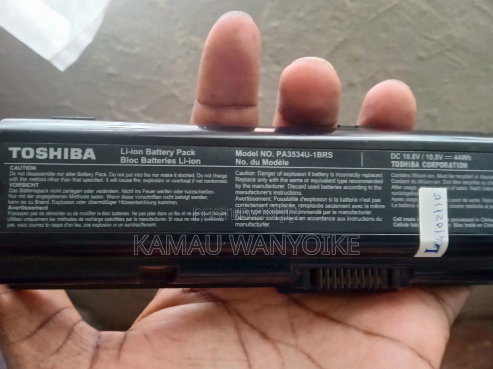 Toshiba Satellite Laptop Battery PA3534U-1BRS