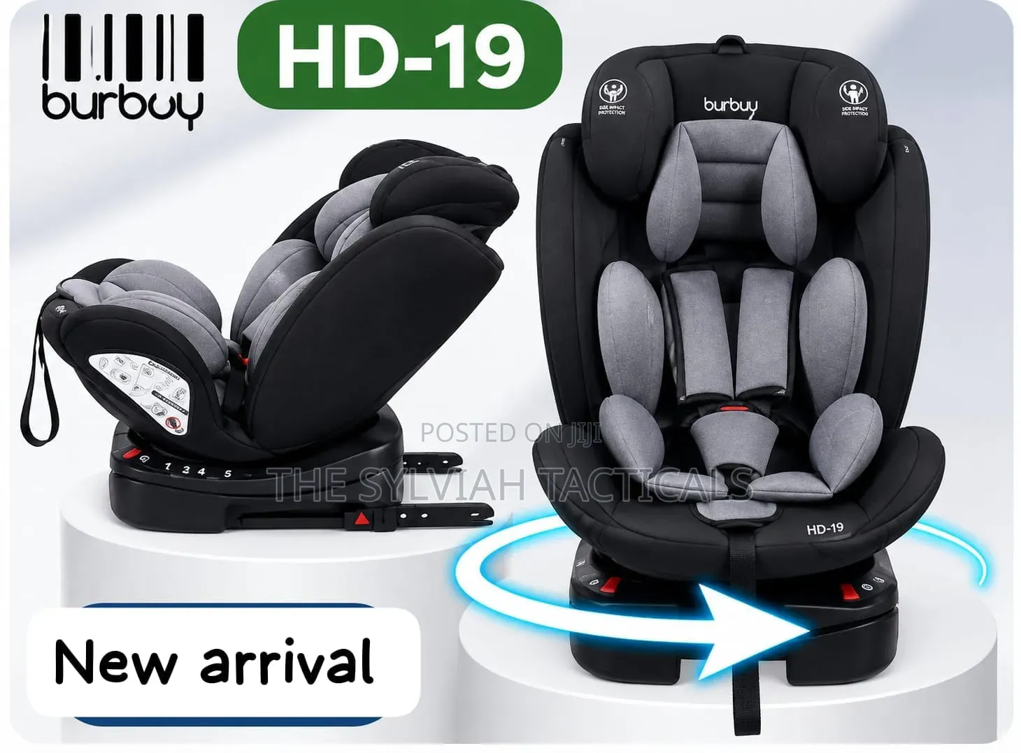 Kidilo 360Degree Isofix Car Seat for Group 0/1/2/3 EPS Sho