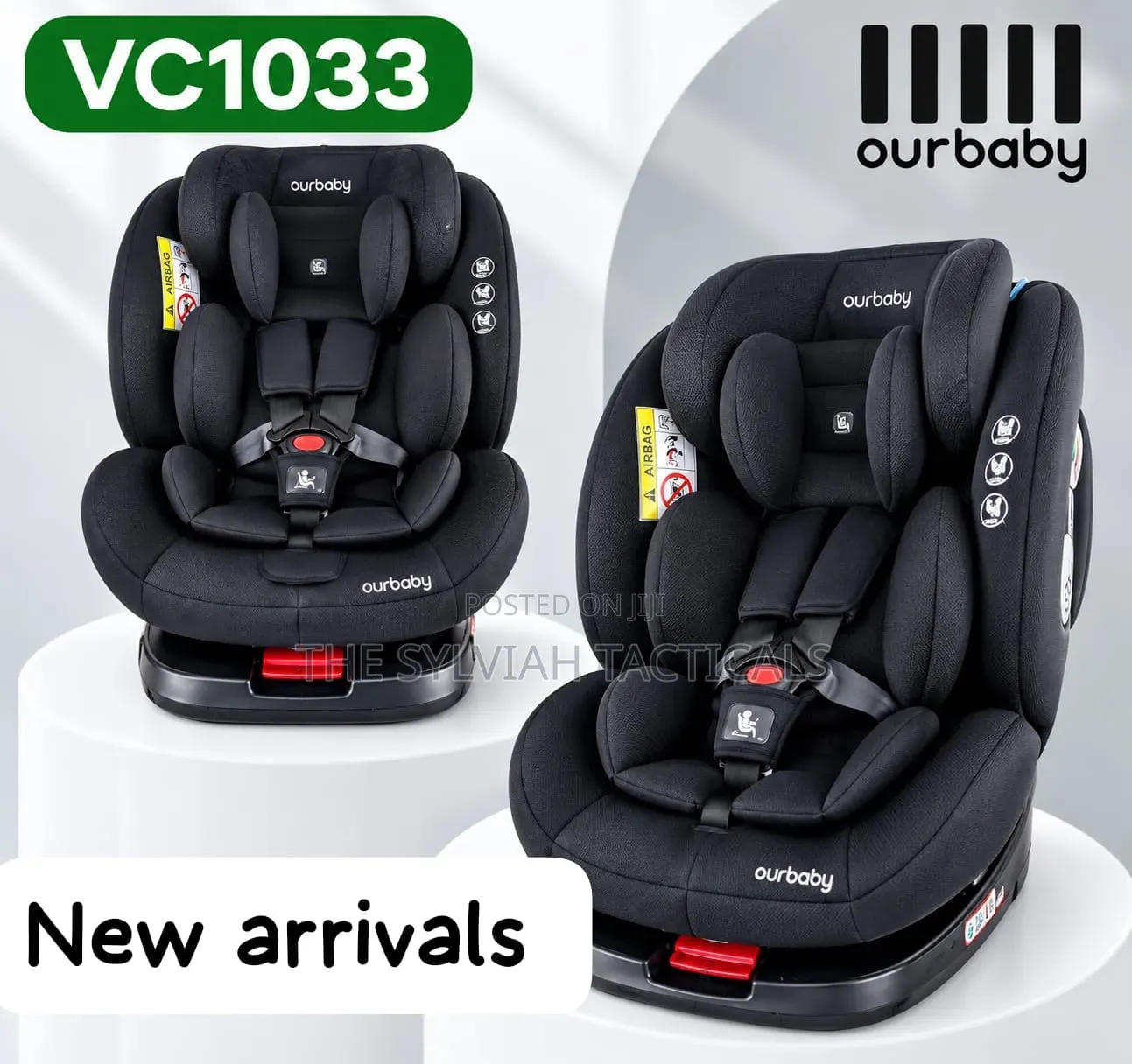Kidilo 360Degree Isofix Car Seat for Group 0/1/2/3 EPS Sho