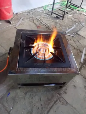Stainless Steel Commercial Four-Burner Gas Stove or 4 Ring Burner