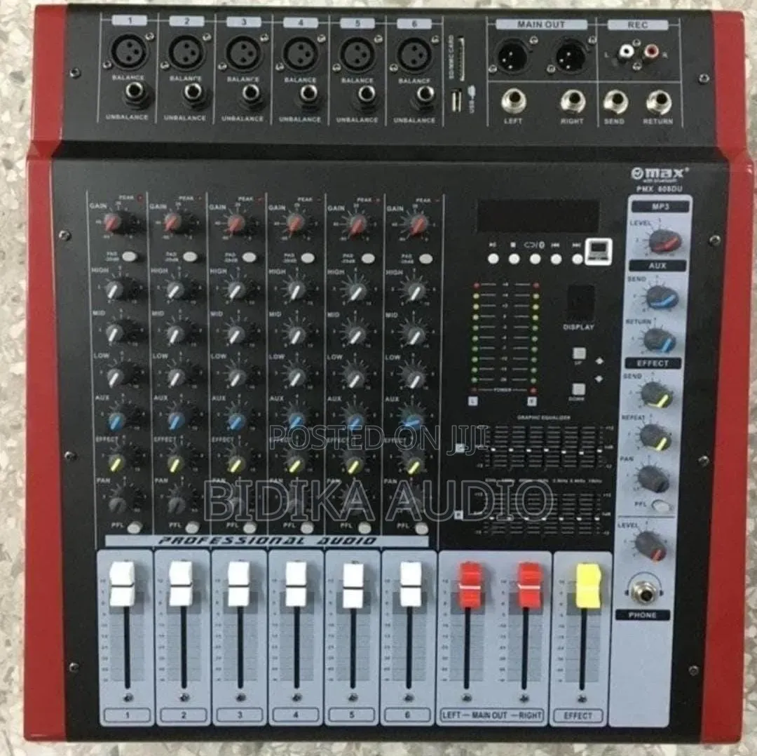 6-Channel Professional Audio Mixer With USB, MP3 Player