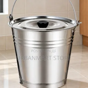 Stainless Steel Bucket 19 Litres With Lid Cover