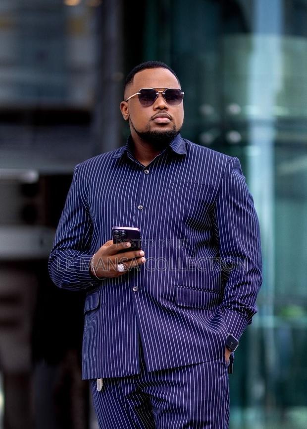 Executive Pinstriped Kaunda Suits - thumbnail 2