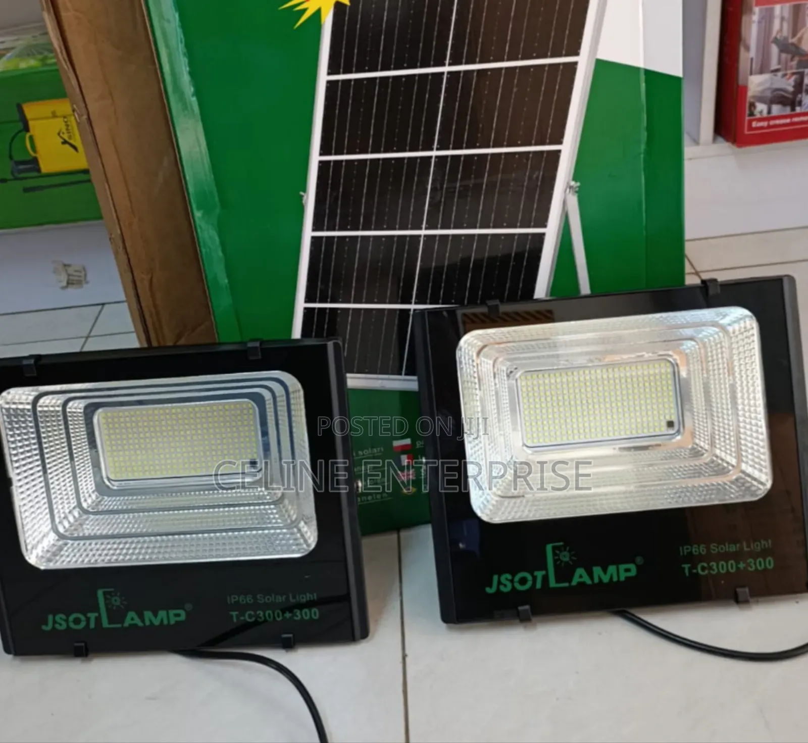 JSOT TC 300+300W Solar Security Light – Powerful Outdoor LED