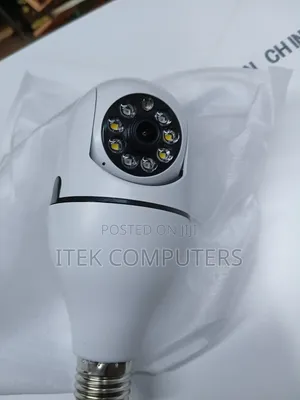Compact V380 Pro Bulb CCTV WiFi Camera for Room Monitoring