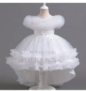 Girls Princess Gown Dresses-White
