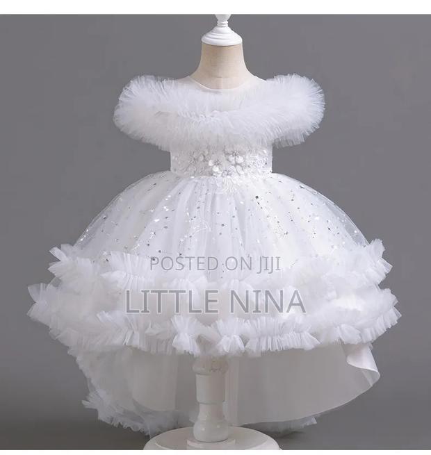 Girls Princess Gown Dresses-White