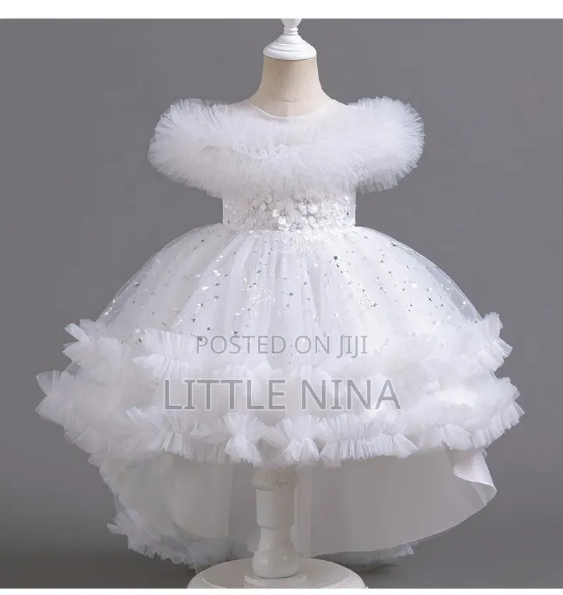 Girls Princess Gown Dresses-White