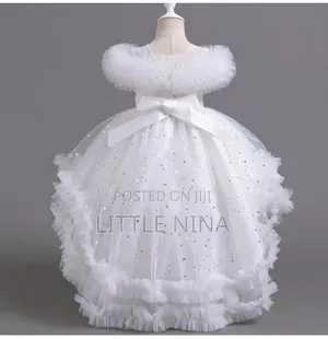 Girls Princess Gown Dresses-White
