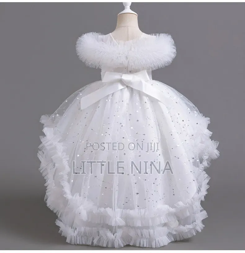 Girls Princess Gown Dresses-White