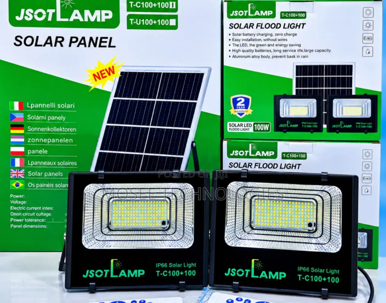 JSOT Super Solar 2-in-1 Lamp 100+100W