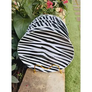 Beautiful Zebra Ceramic Plates,per Set of 6 PCS