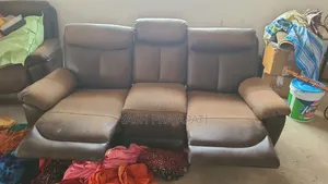 Recliner Six Seat Brown Sofa