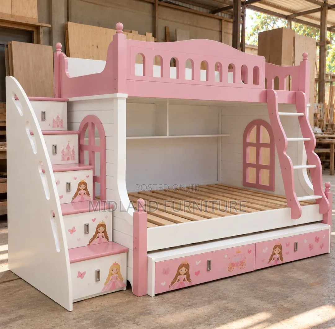 Custom Kids Double Decker Bed With Storage Available on Order