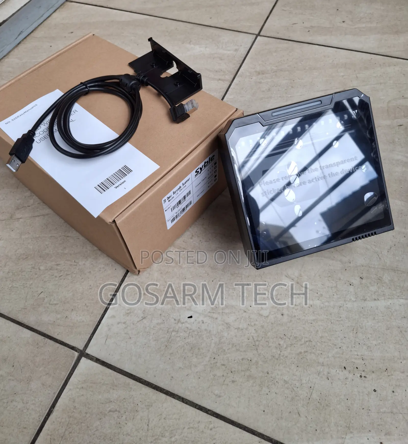XB-8808G 2D Barcode Scanner – Syble Desktop Table Mount Scanner