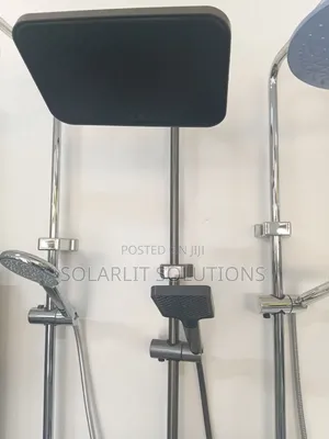 Modern Gunmetal Gray Thermostatic Piano-Key Shower System