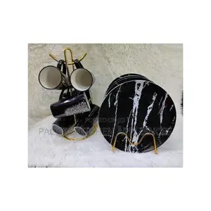 Ceramic Plate and Mug Set Tree Mugs 6pcs Plates 6pcs