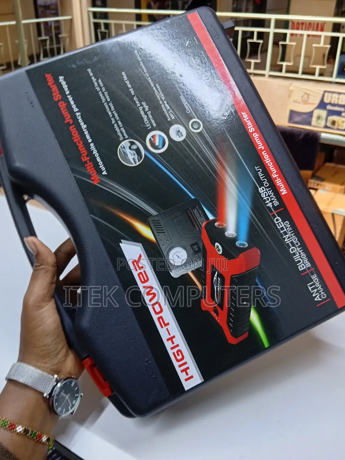 Portable 12V Battery Booster Kit With Tyre Inflator for Everyday
