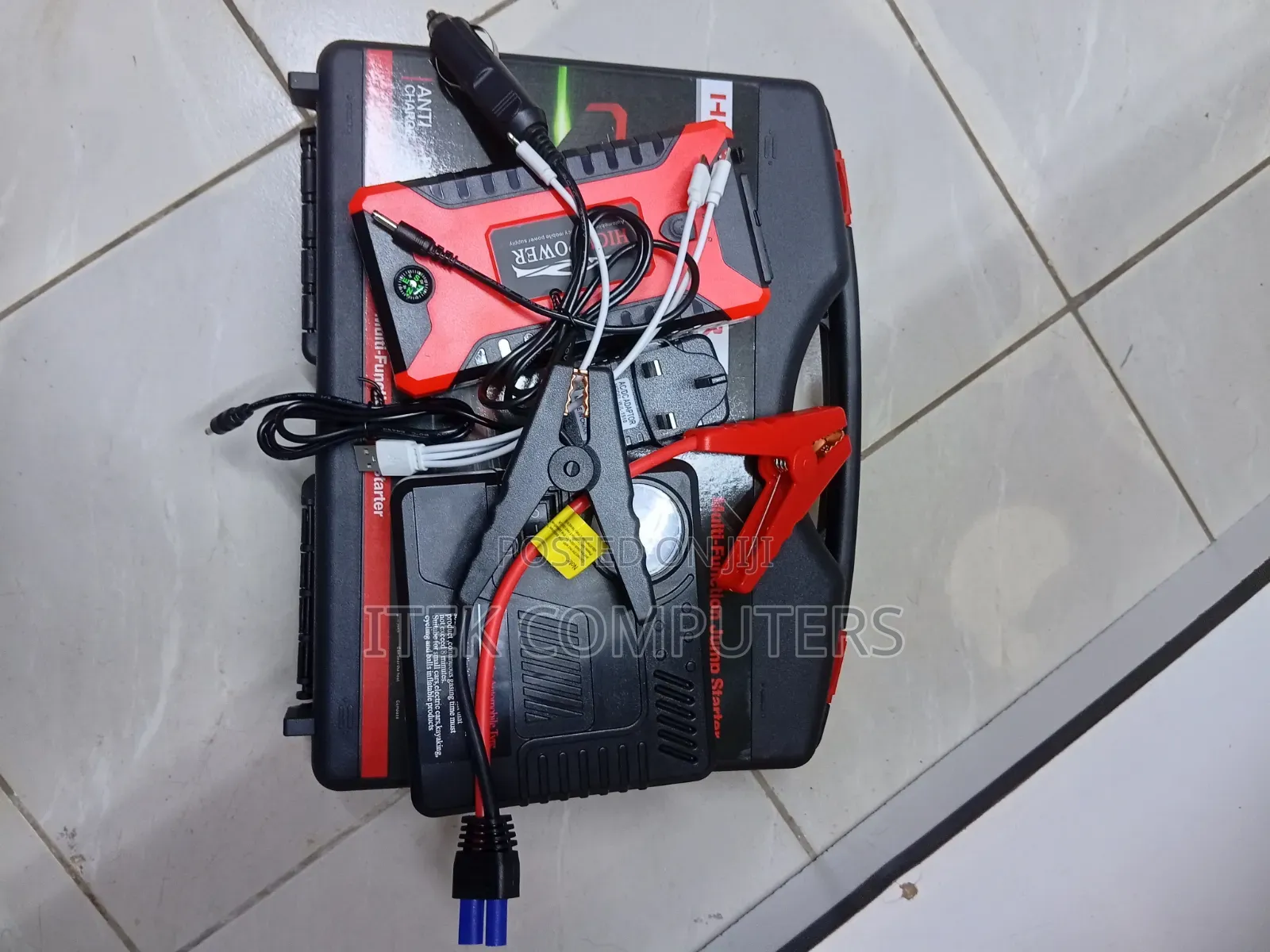 Portable 12V Battery Booster Kit With Tyre Inflator for Everyday