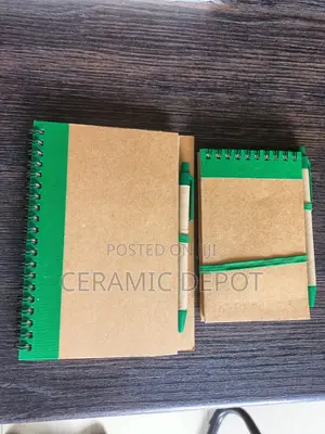 Ecofriendly Note Books Pack of 3pcs,Single Ruled, Spiral.with Pen Free