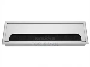Aluminum Desk Cable Grommet Brush Strip, Rectangular Big Grommet.