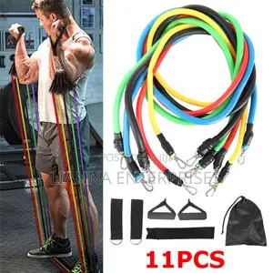11 in 1 PCS Pull Rope Exerciser Body Training Workout Yoga Bands