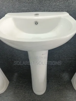 Frencla White Ceramic Pedestal Bathroom Sink Basin