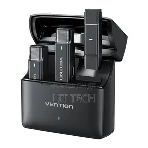 Vention USB-C 2-Pack Wireless Lavalier Microphone With Charging Case