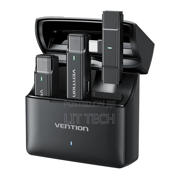 Vention USB-C 2-Pack Wireless Lavalier Microphone With Charging Case - main view