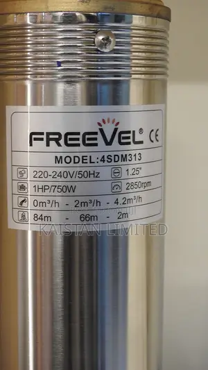 Freevel 1HP Borehole Water Pump | 4SDM313 Submersible Pump | 84M Head