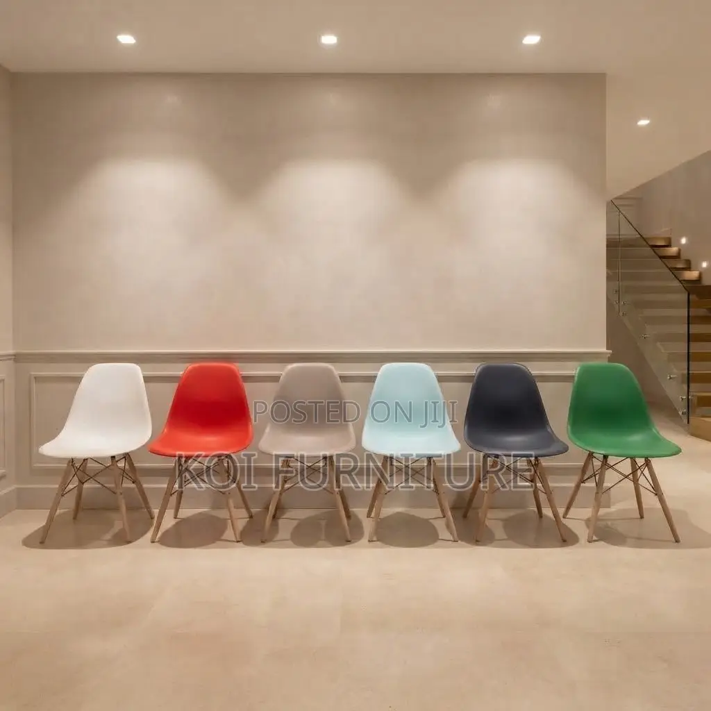 Dining Chairs; Plastic Armless Restaurant Modern Eames Dining Seats