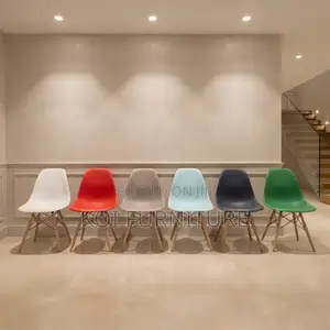 Dining Chairs; Plastic Armless Restaurant Modern Eames Dining Seats