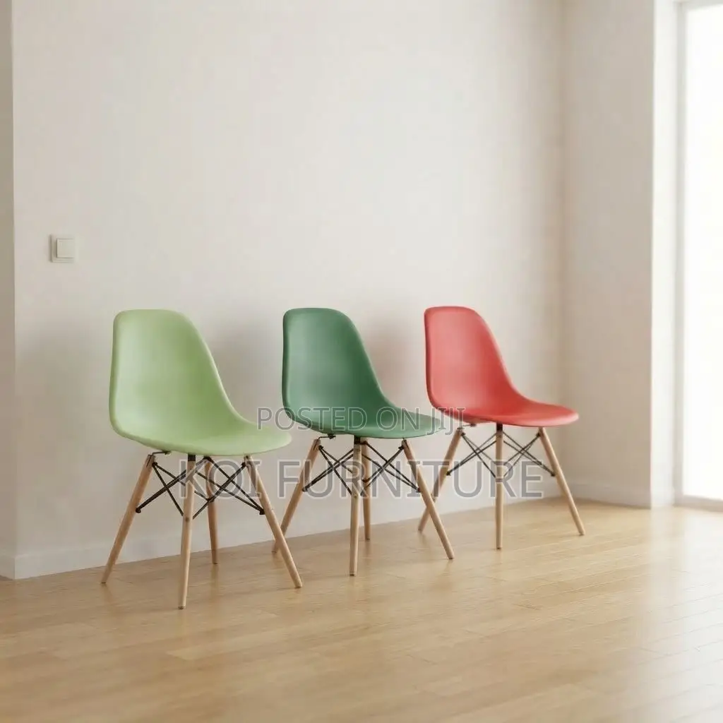 Dining Chairs; Plastic Armless Restaurant Modern Eames Dining Seats