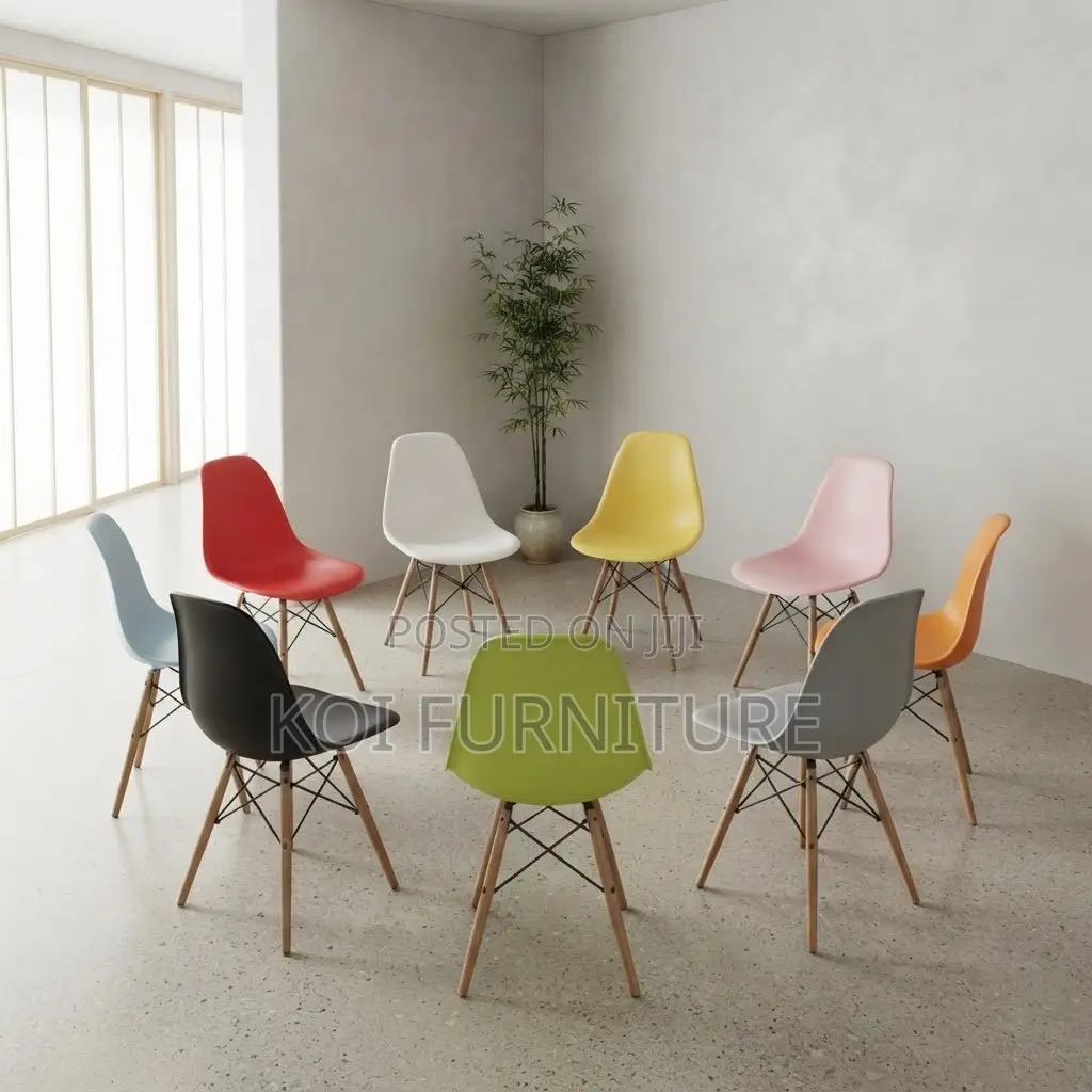 Dining Chairs; Plastic Armless Restaurant Modern Eames Dining Seats